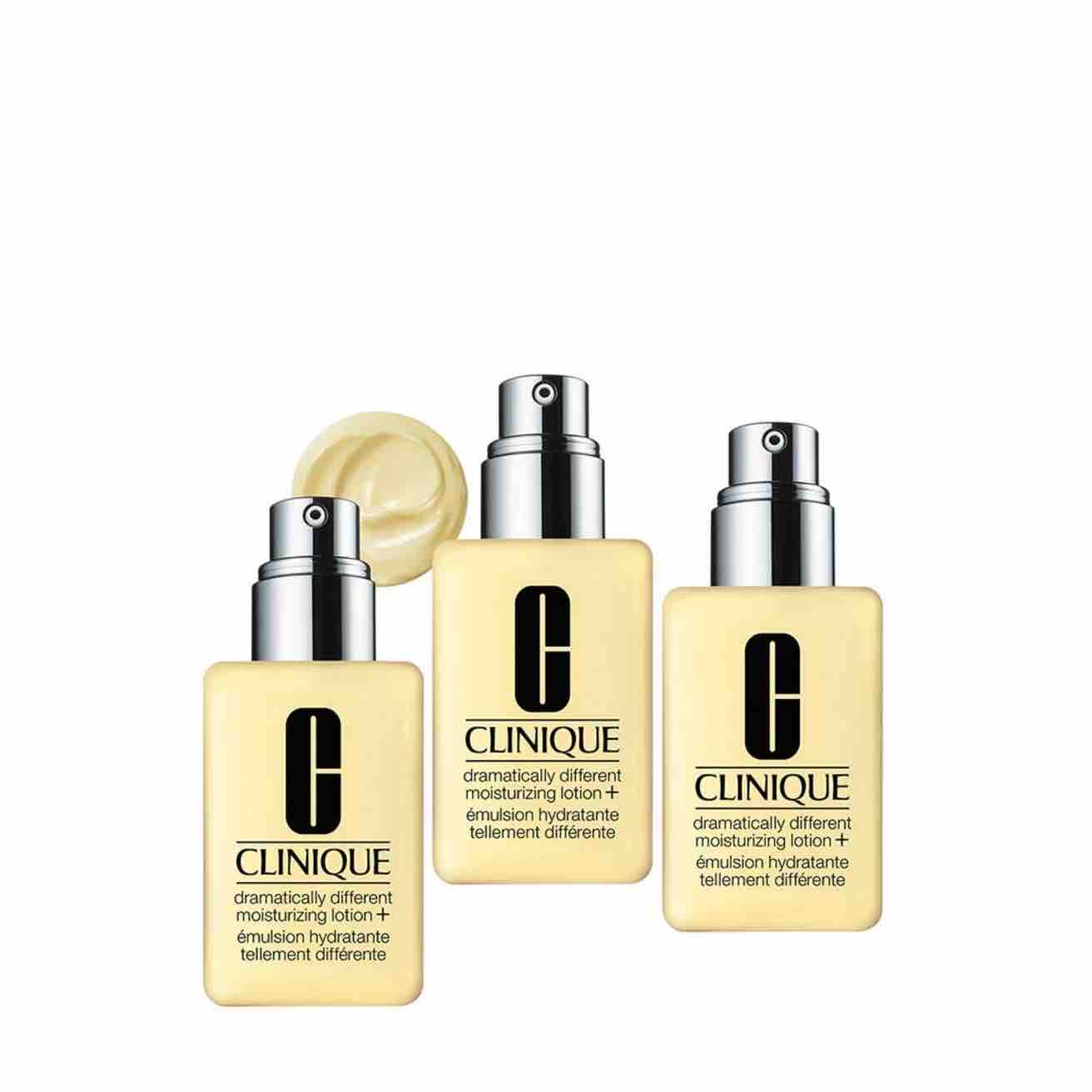 Set Trio, Clinique, Dramatically Different Lotion+, Moisturizing, Day & Night, Lotion, For Face, 3 pcs, 125 ml
