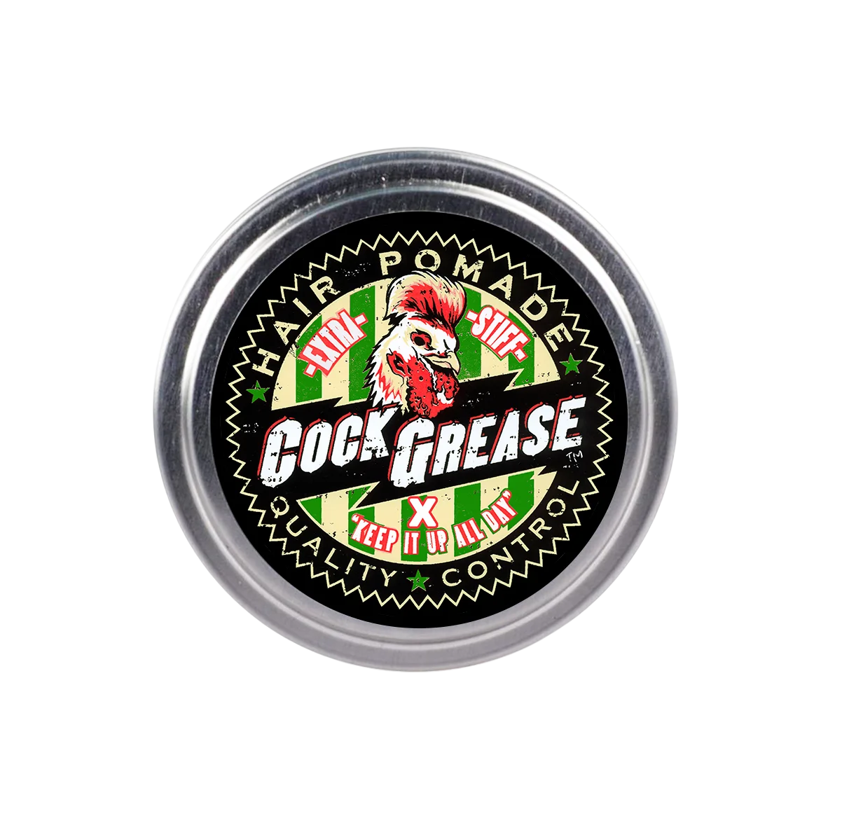 Cock Grease, Extra Stiff X, Hair Styling Pomade, Shine Finish, Strong Hold, 50 g