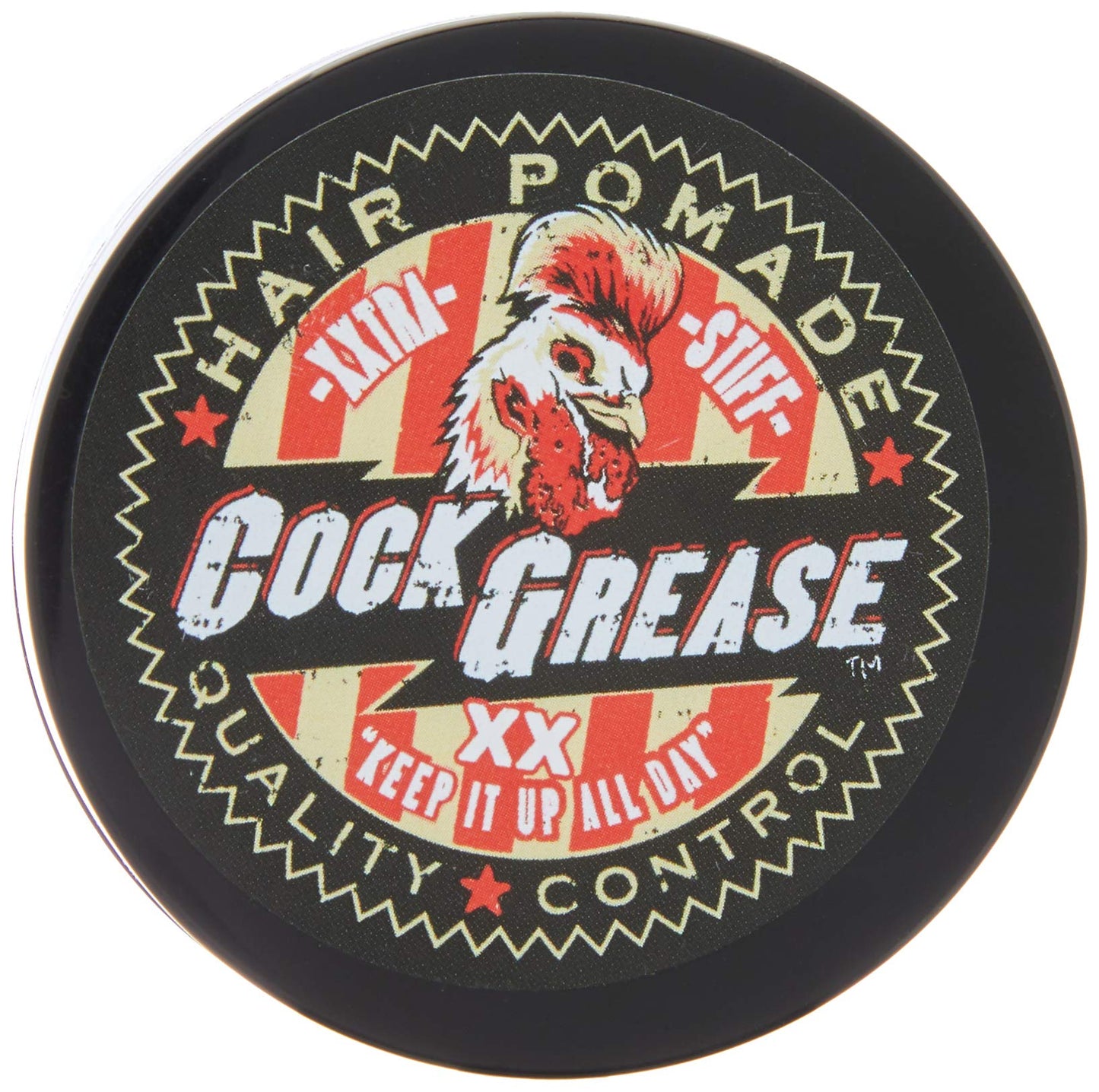 Cock Grease, Xxtra Stiff XX, Hair Styling Pomade, Shine Finish, Extra Hold, 50 g