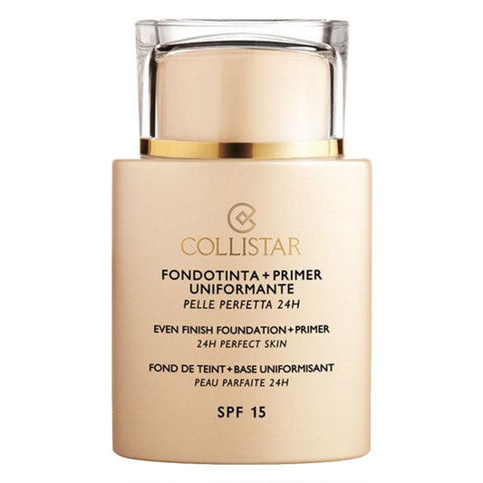 Collistar, Even Finish - 24H Perfect Skin, Vitamin E, Long Wearing, Liquid Foundation & Primer 2-In-1, 01, Ivory, SPF 15, 35 ml