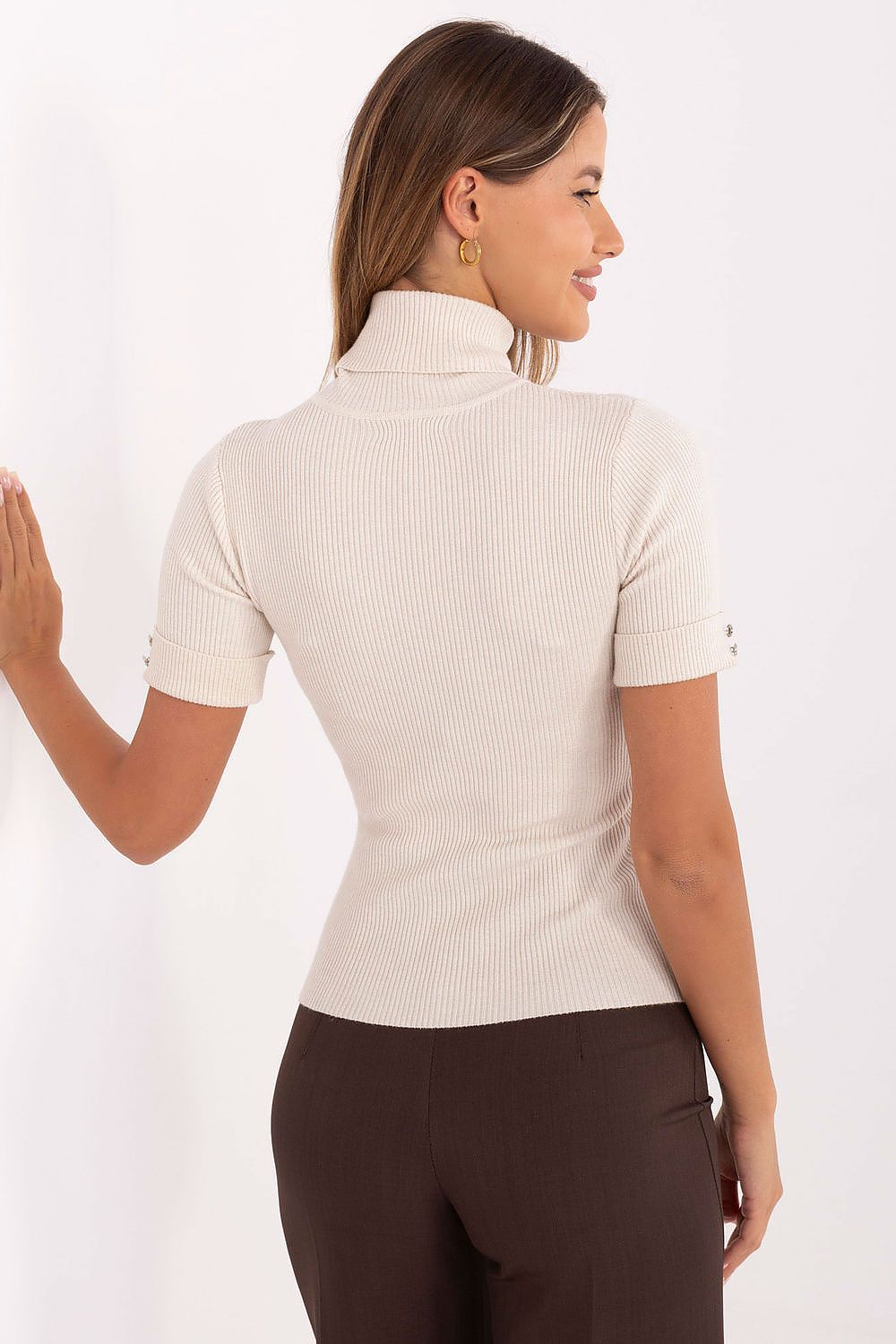  Short sleeve sweater model 217326 Factory Price 