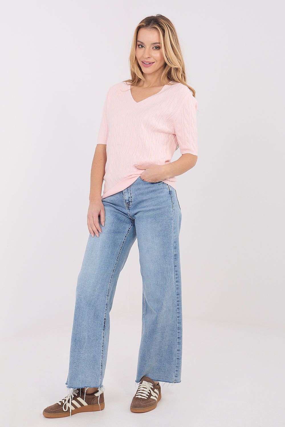  Short sleeve sweater model 222834 Factory Price 