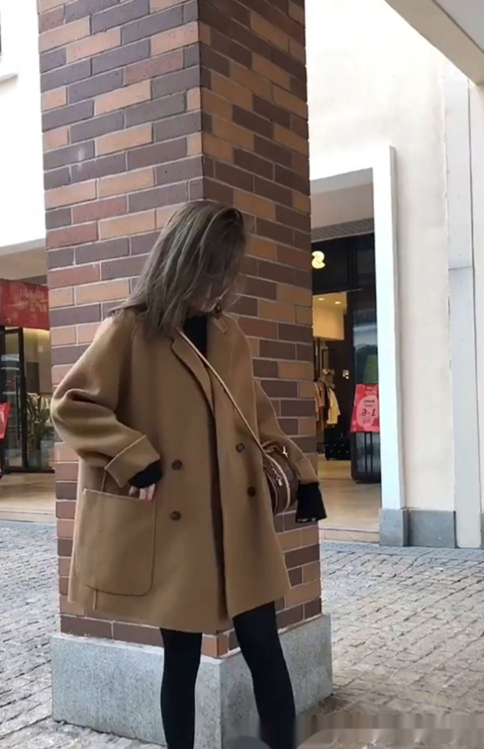 Loose Woolen Casual Coat For Women