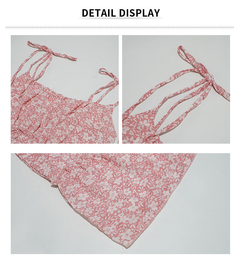 Women's Printed Drawstring Polyester Dress