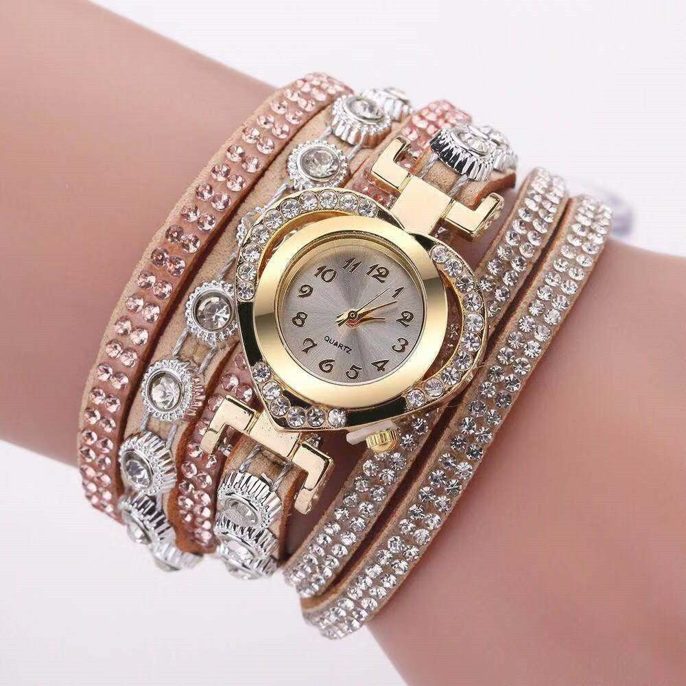 Personality Heart Shape With Diamond Dial Multi-color Bracelet