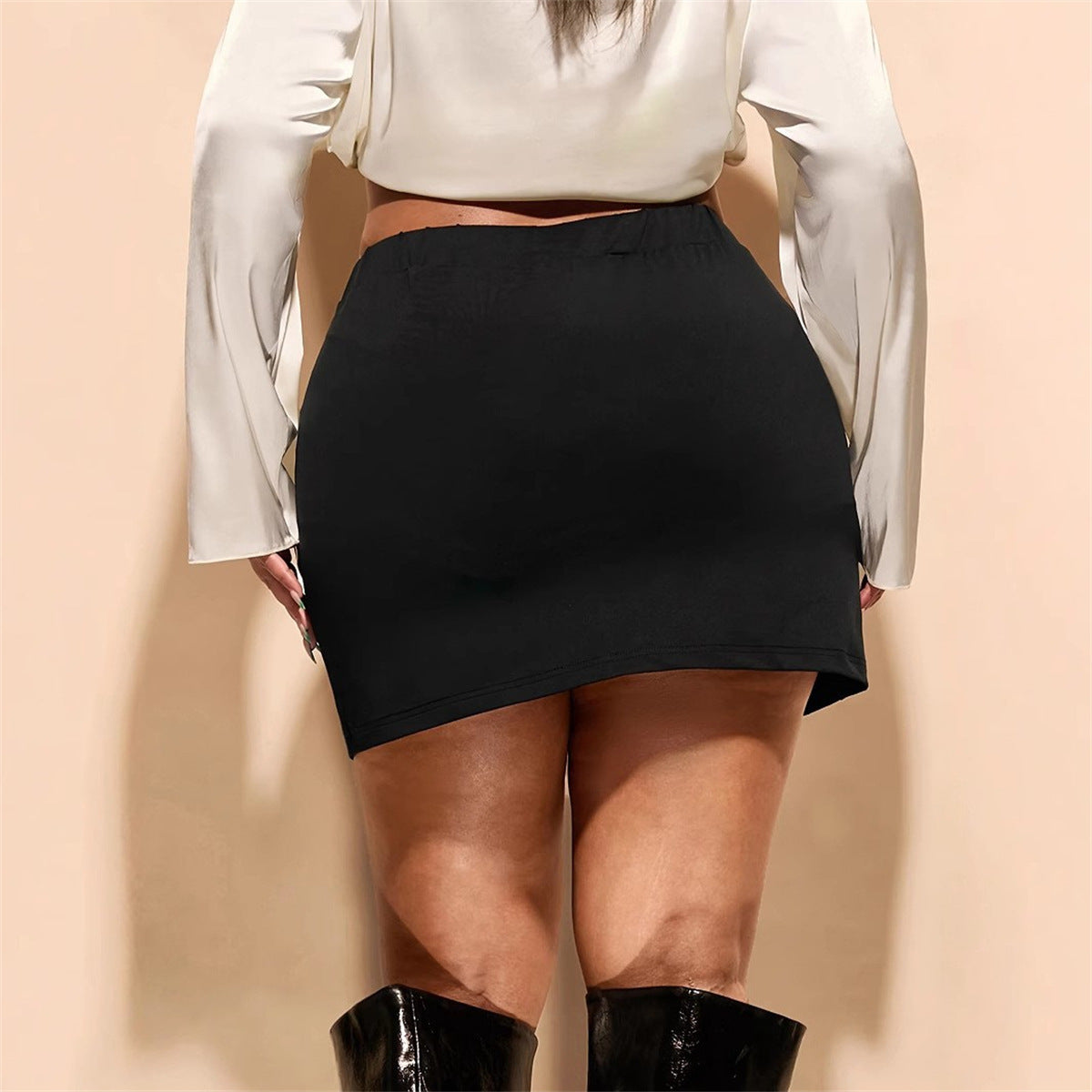 Sheath Figure-hugging Ultra-short Skirt