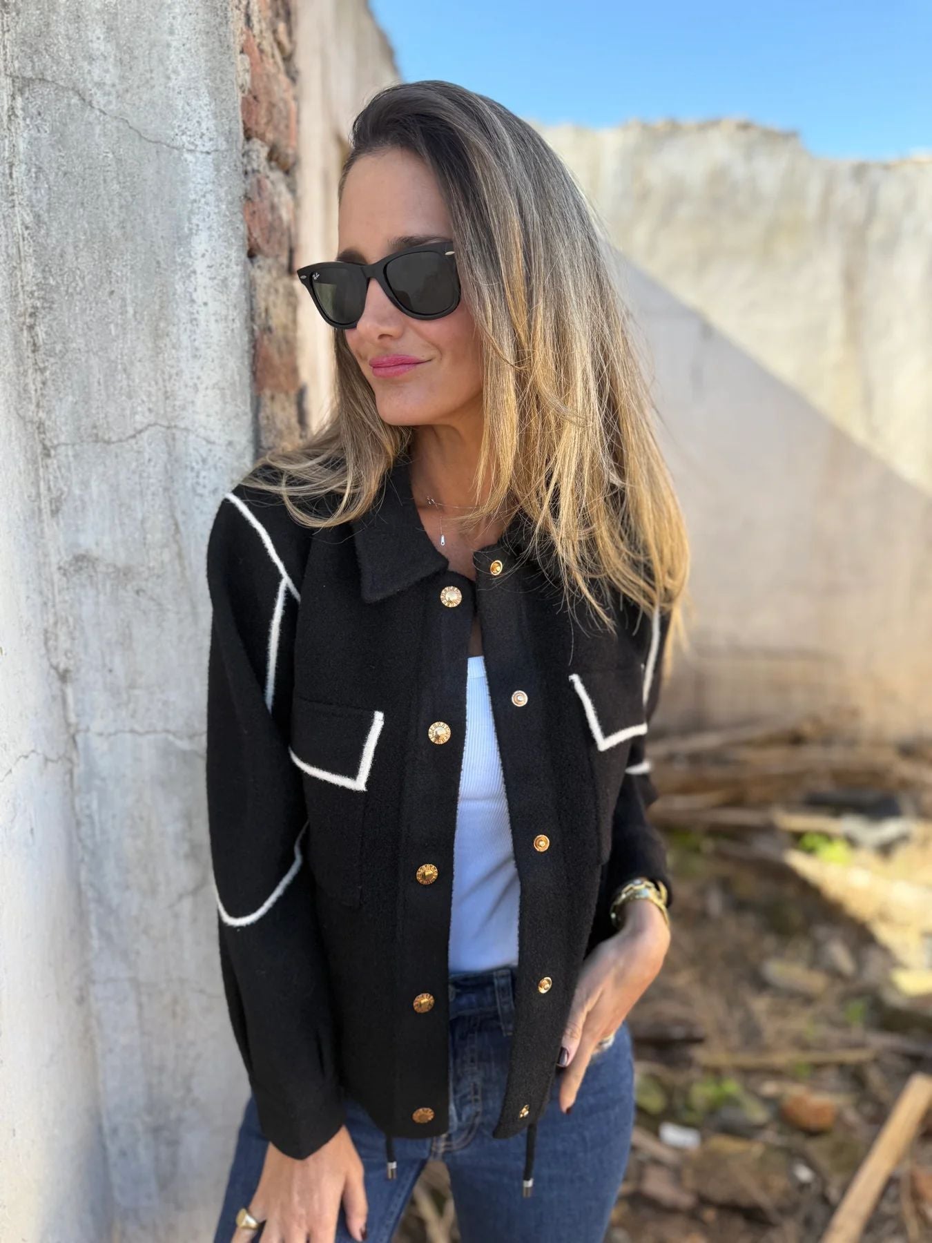 Temperament Commute Woolen Coat Women's Fall And Winter Lapels Fastener Decoration Short Jacket