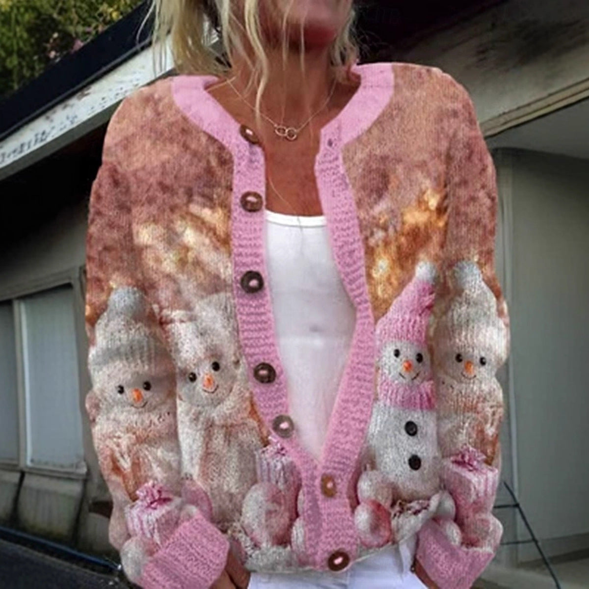 Womens High-End SpringAutumn Fashion Long-Sleeve Sweater