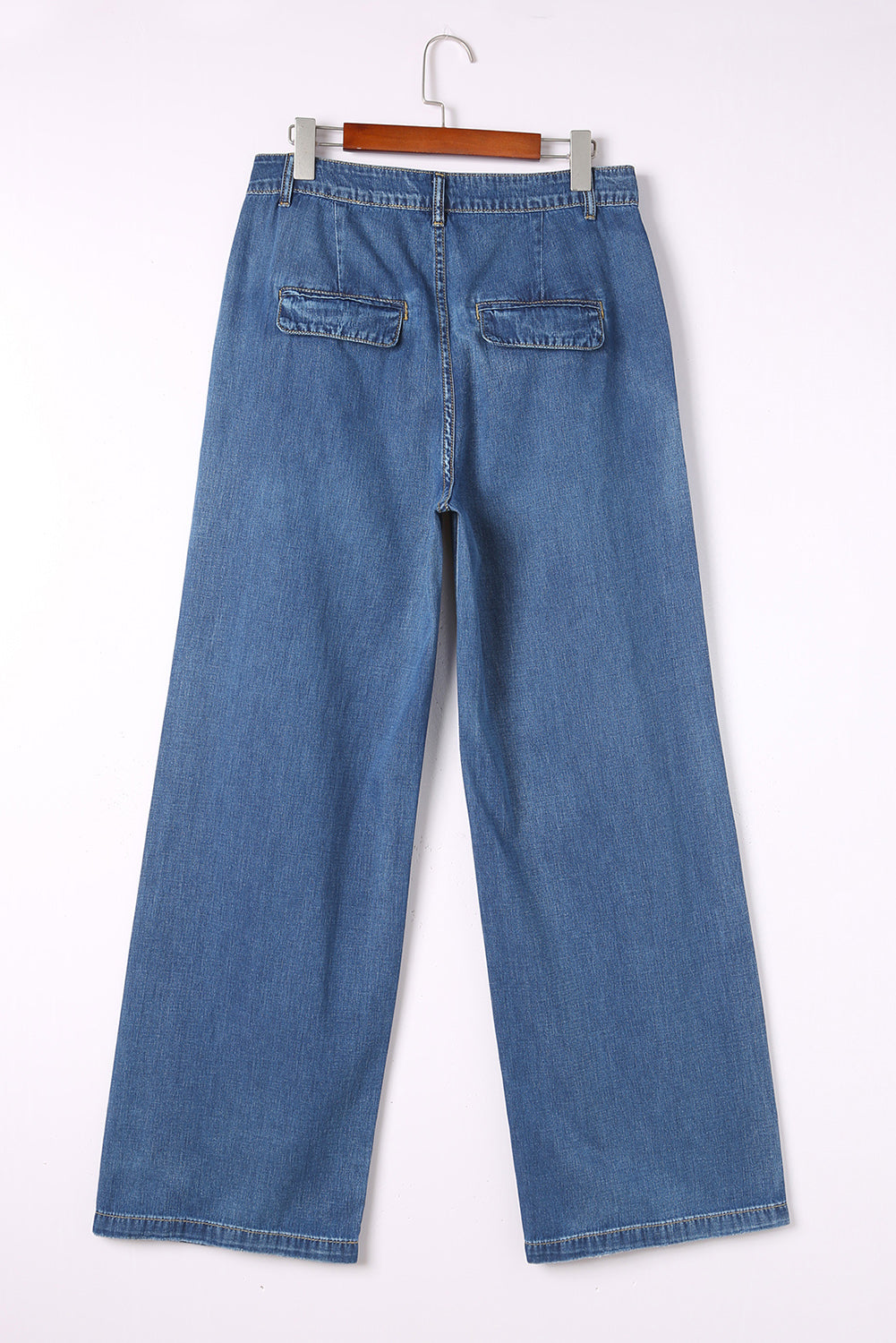 Jeans a gamba larga casual con tasca slouchy blu scuro