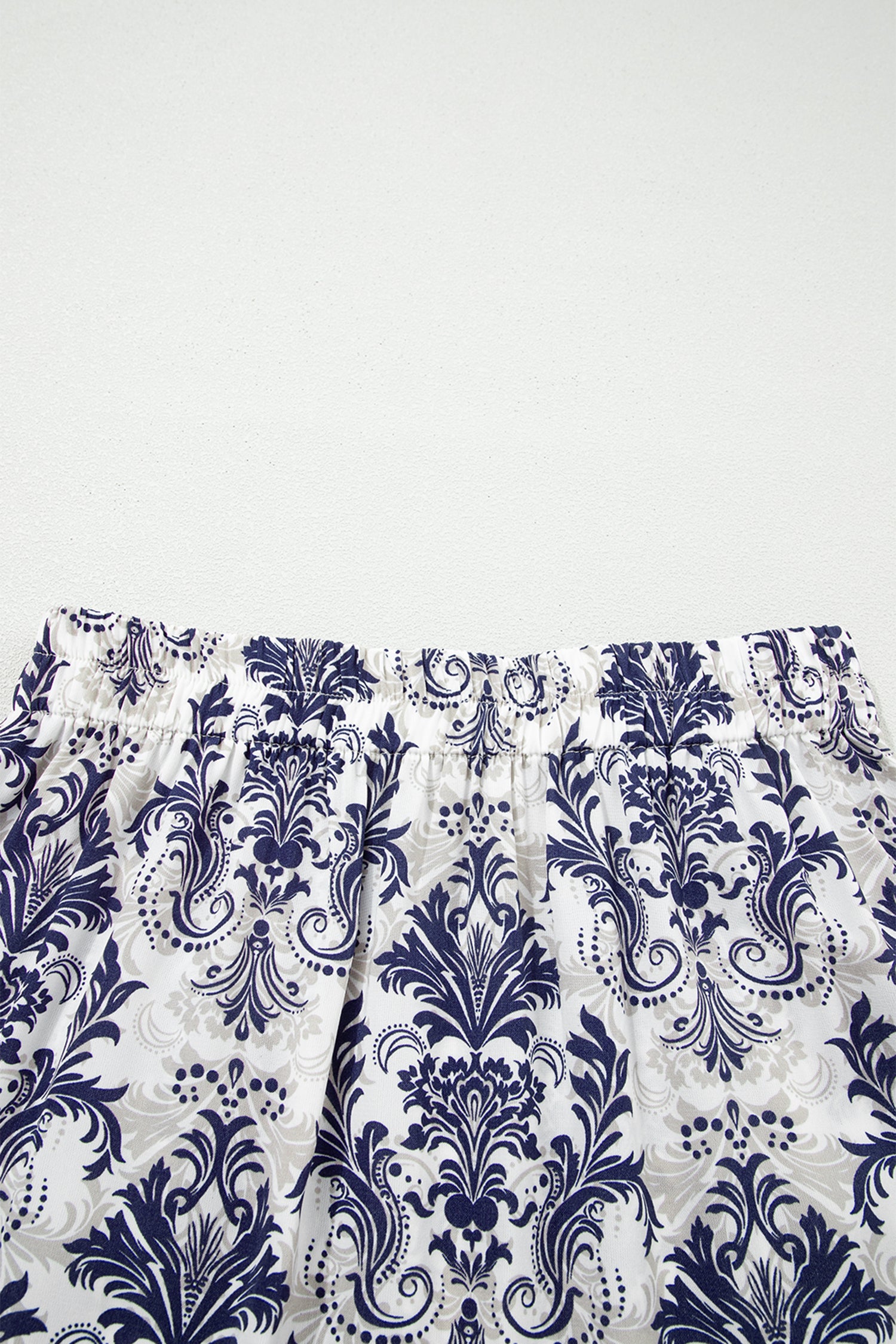 Sky Blue Bohemian Floral Print Tiered Maxi Skirt with Split
