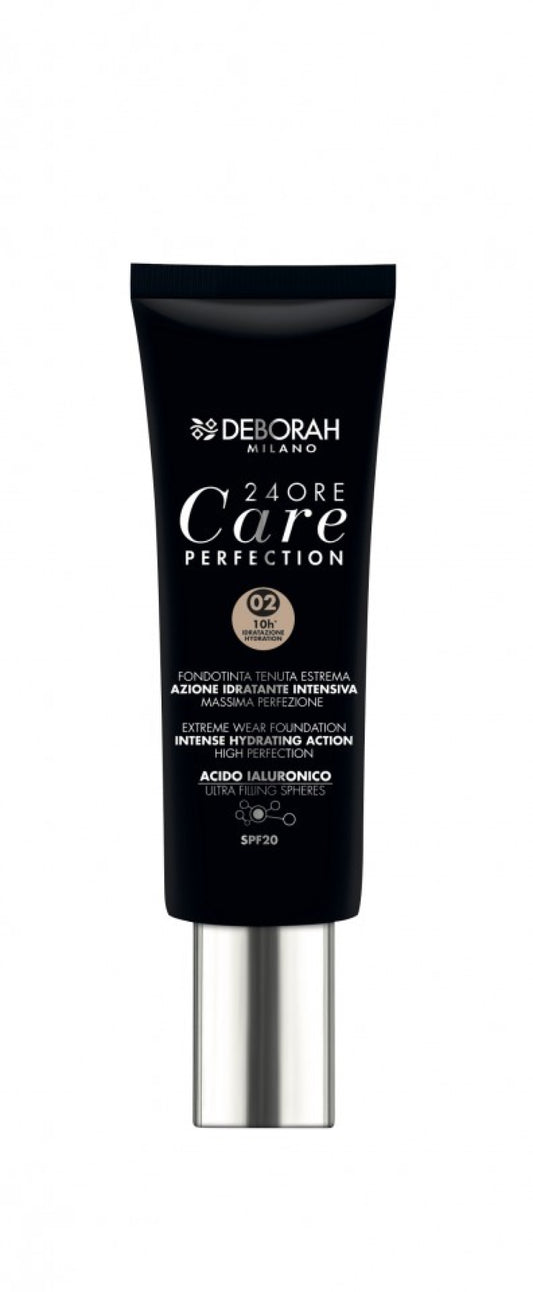 Deborah, 24 Ore Care Perfection, Hydrating, Liquid Foundation, 02, Beige, SPF 20, 30 ml *Tester