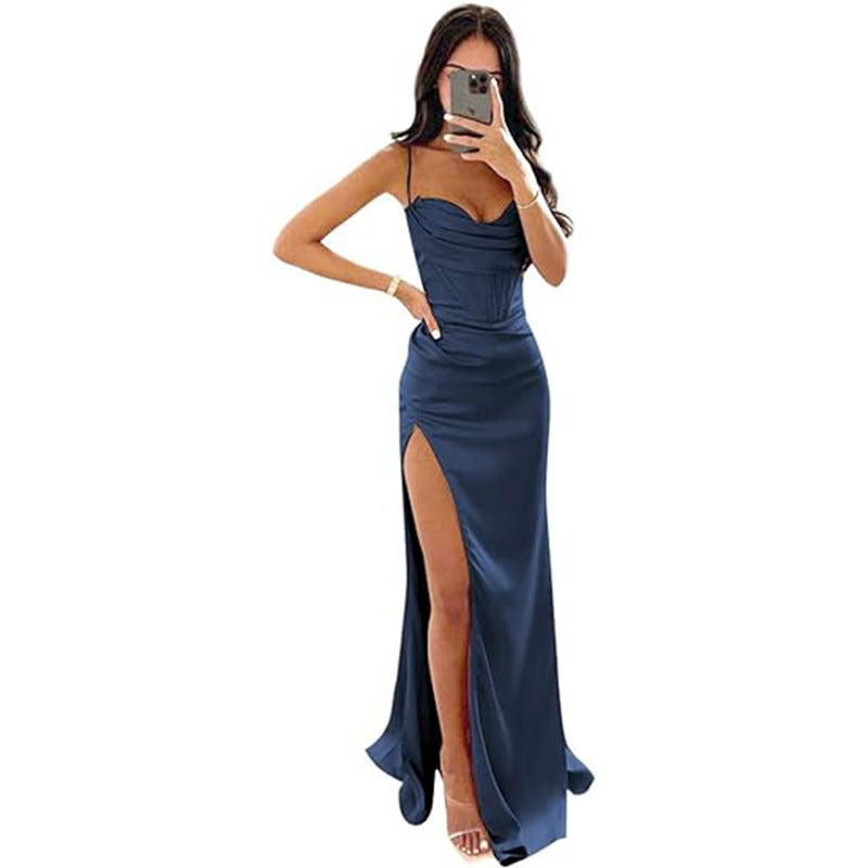 European And American Women's Clothing Sleeveless Camisole Evening Dress