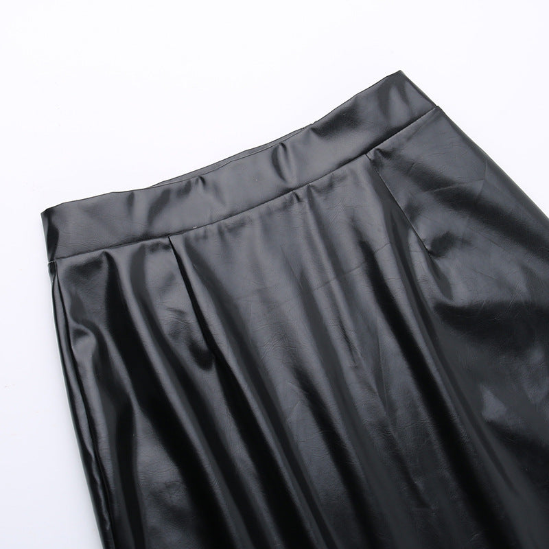 Women's High Waist Autumn Fashion Skirt With Zipper