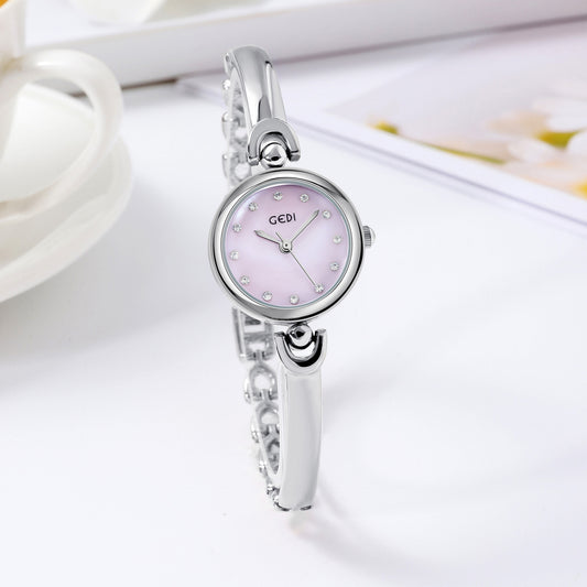 Simple Design Small Exquisite Round Dial Bangle Watch Quartz Watch