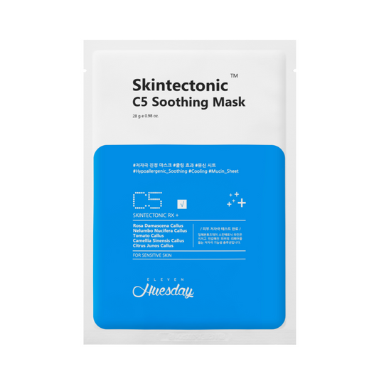 Eleven Huesday, Skintectonic C5, Soothing, Sheet Mask, For Face, 28 g