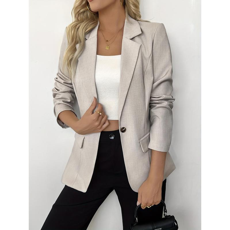 Women's Solid Color Casual Slim Fit Jacket