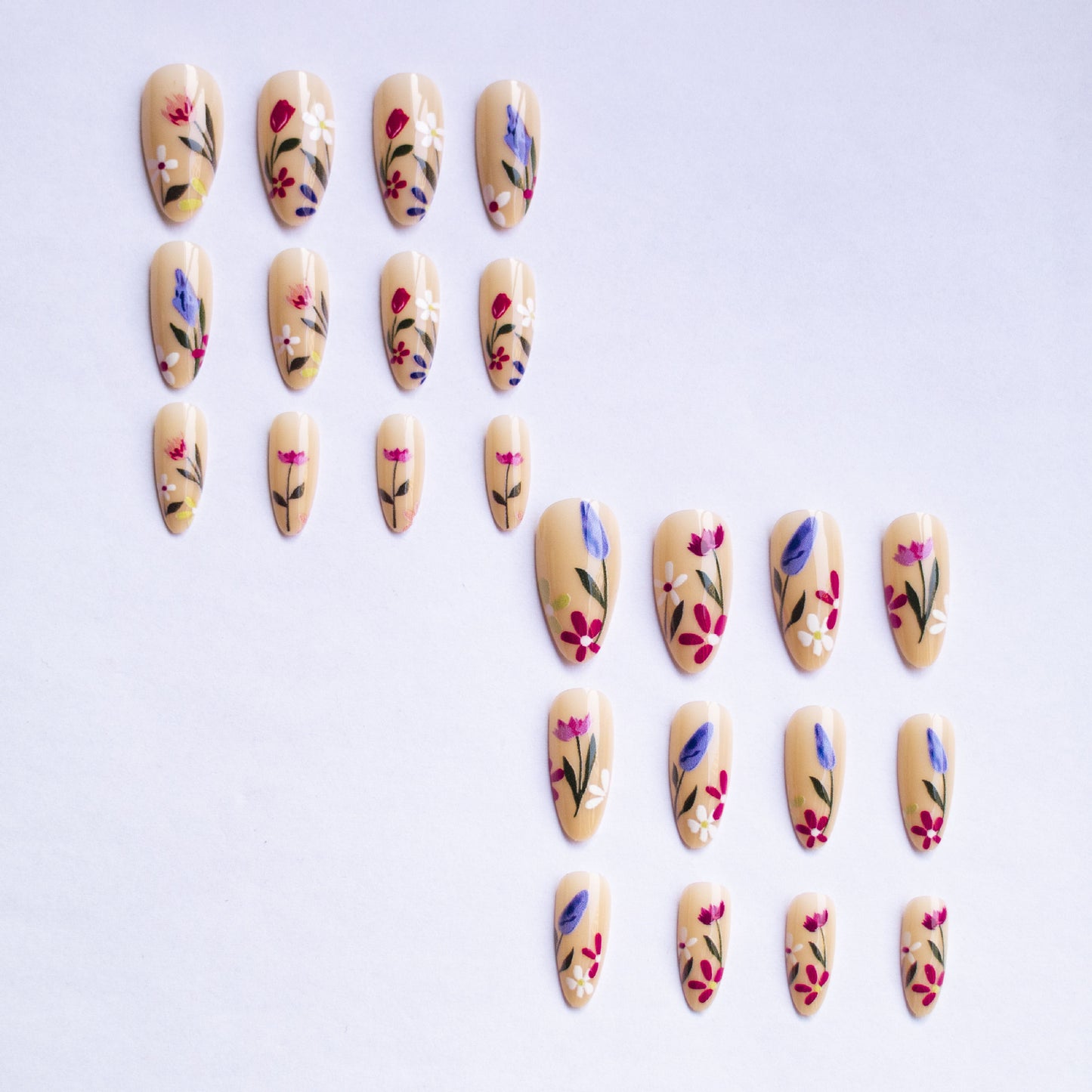 European And American Almond-shaped Removable Flower Wear Armor