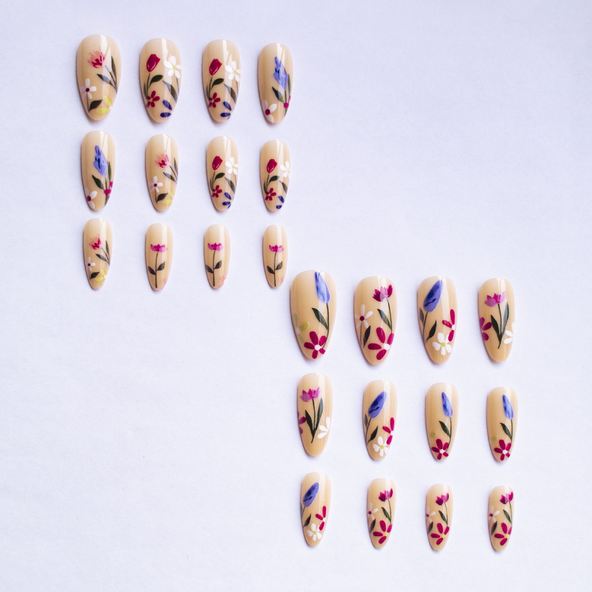 European And American Almond-shaped Removable Flower Wear Armor