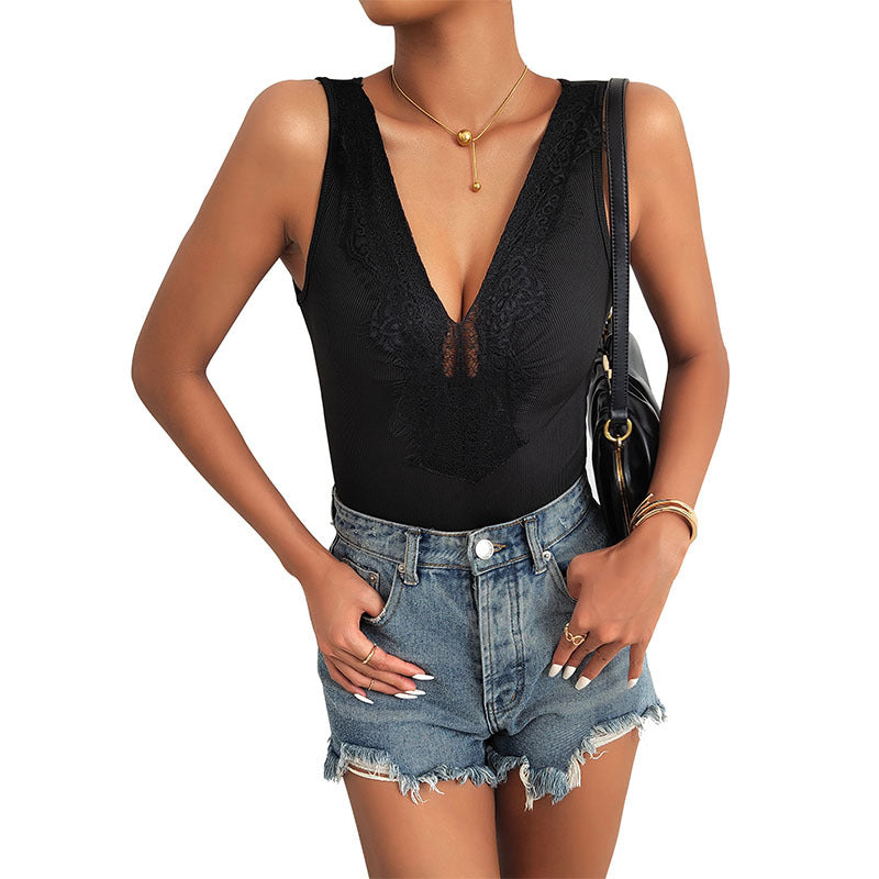 Tight Lace Sleeveless Leotard