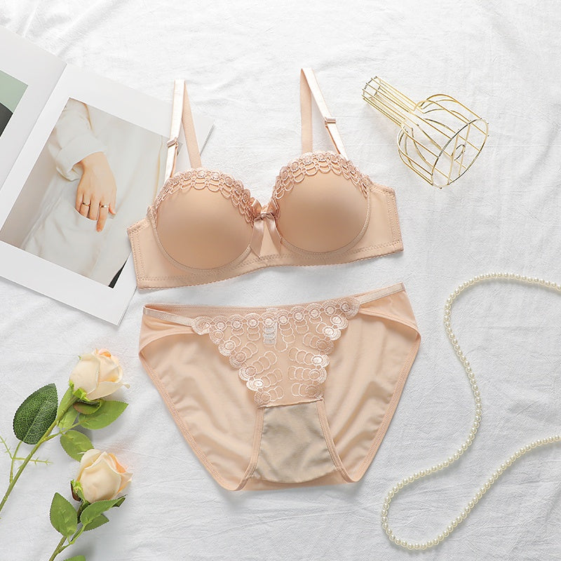 Embroidered Butterfly Bra Lingerie Set, Non-slip, Fashionable And Sexy Women's Lingerie Set,Multiple Colors Available