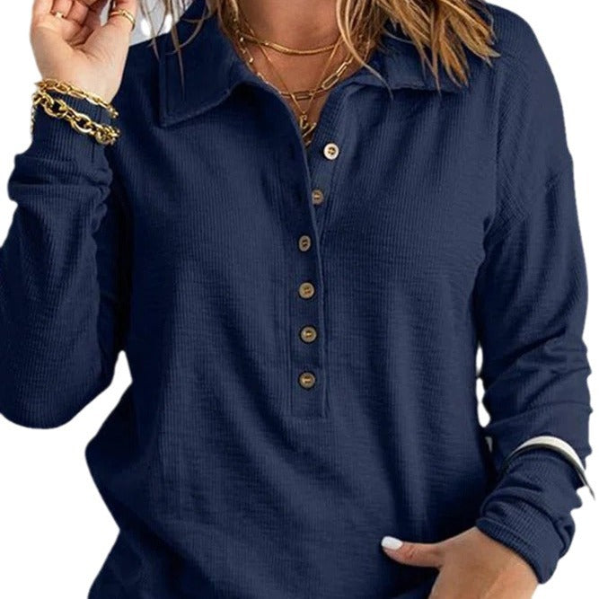 Women's Loose-Fitting Casual Long-Sleeve Top