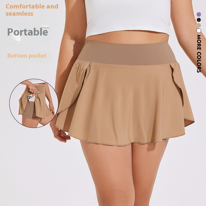 Gonna corta da yoga per pantaloni sportivi da corsa a vita alta taglie forti