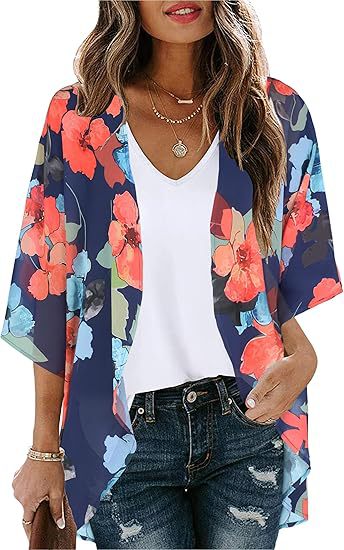 Chiffon Cardigan Beach Resort-Style Sun-Protective Cover-Up