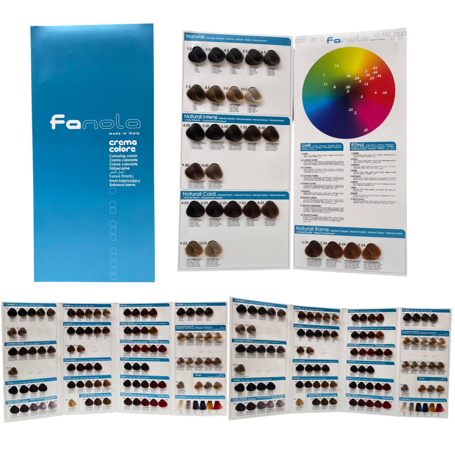 Fanola, Crema Colore, Hair Colour Chart