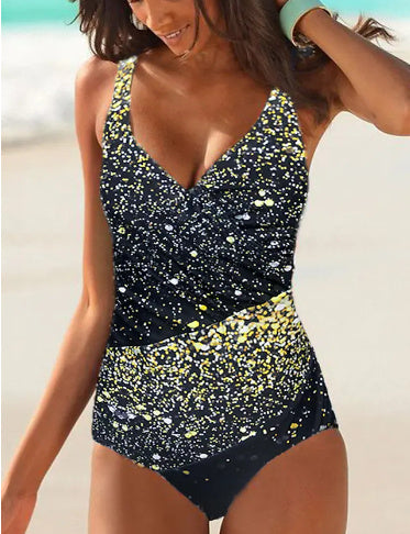 Polyester Printed One Piece Women's Swimsuit