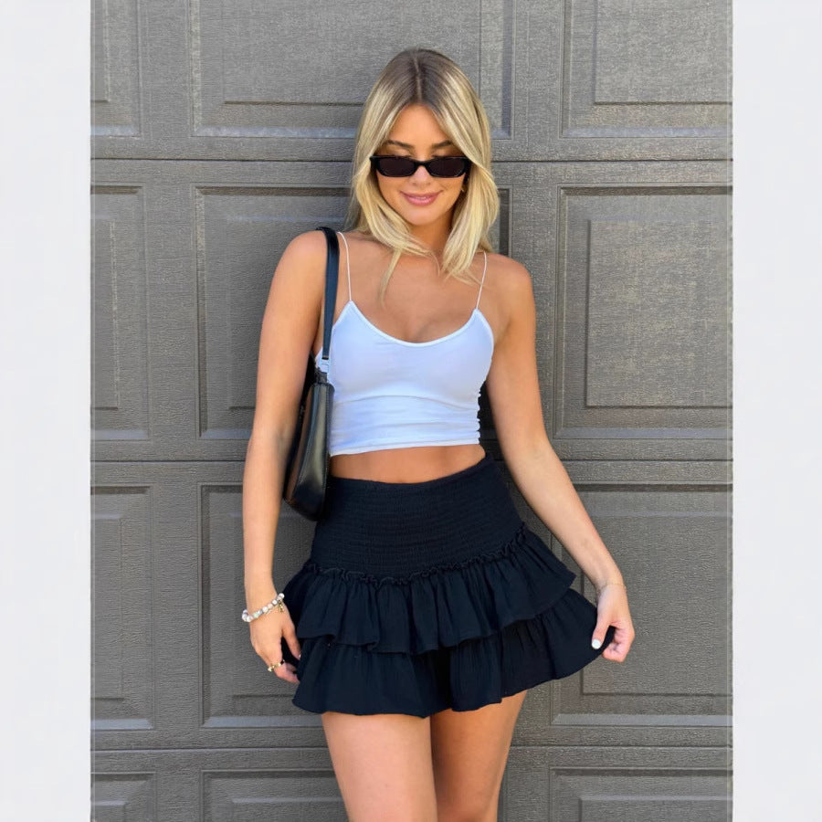 Fashionable Floral Women's Summer New Pleated Skirt