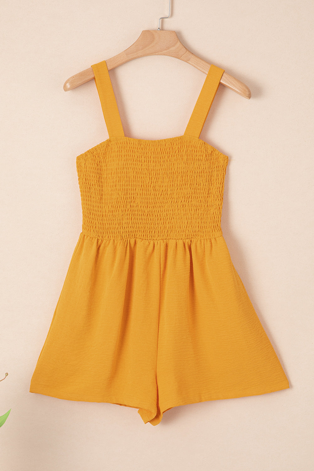 Phalaenopsis Casual Pocketed Smocked Sleeveless Romper