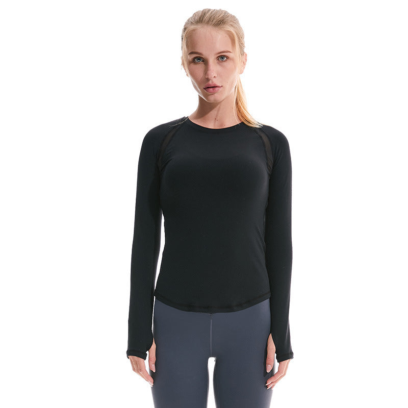 Round Neck Yoga Long-sleeved Tights