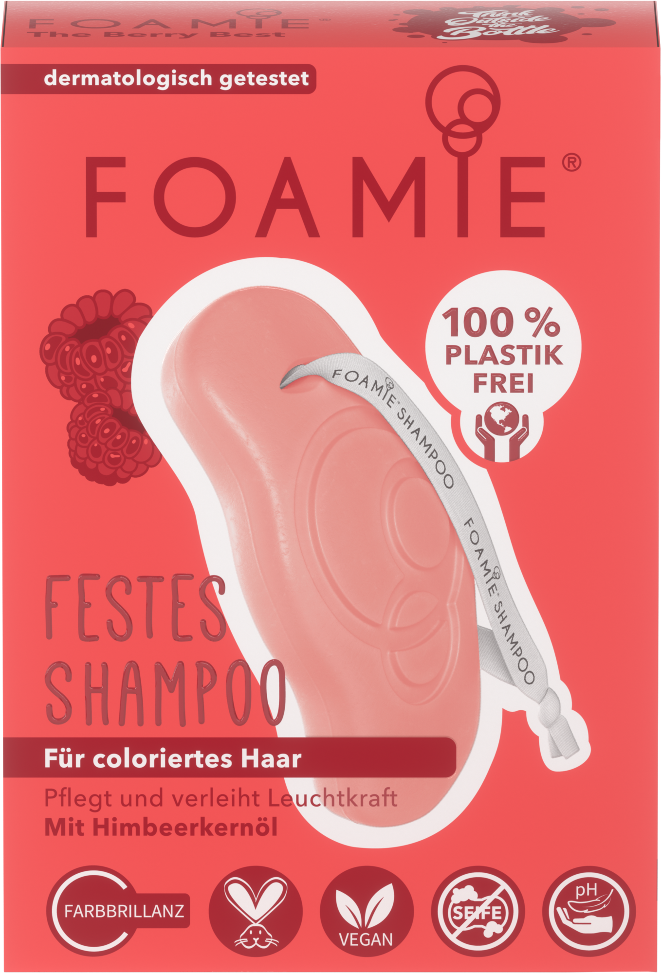 Foamie, The Berry Best, Hair Shampoo Bar, For Colour Protection, 80 g