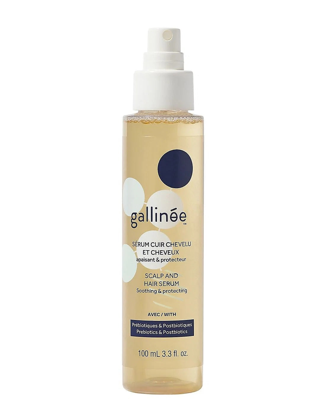 Gallinee, Hair Care, Prebiotics & Postbiotics, Hair Serum, Soothing, 100 ml
