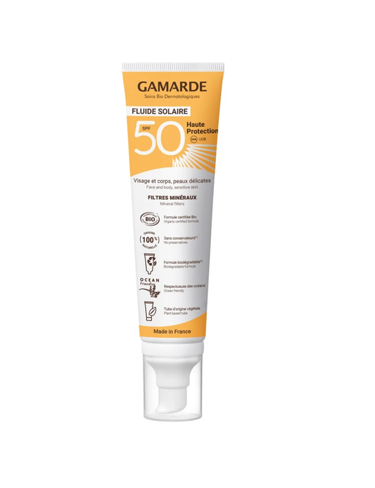 Gamarde, Gamarde, Bio, Sun Protection, Sunscreen Cream, For Face & Body, SPF 50, 100 ml