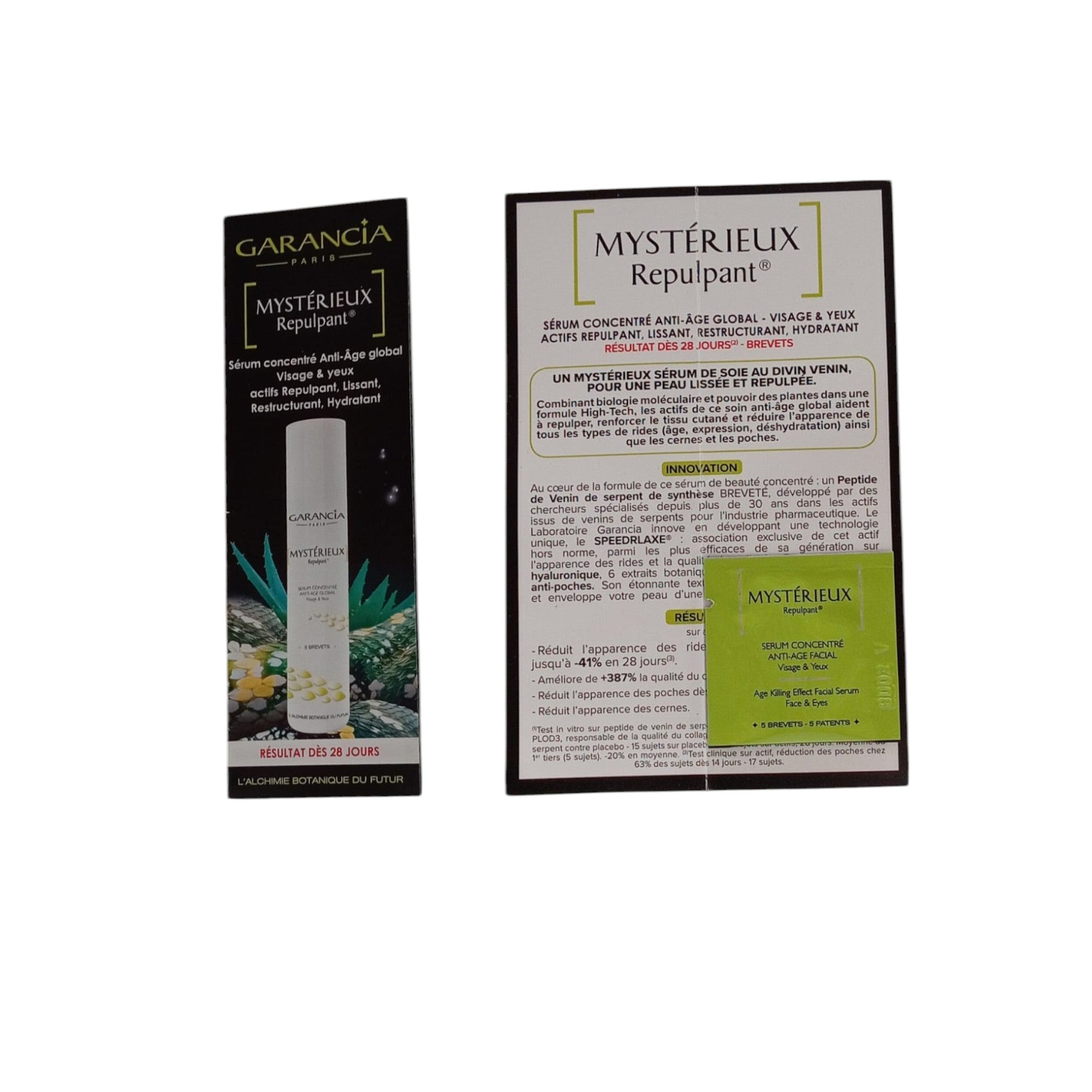 Garancia, Mysterieux Repulpant, Silicone Free, Anti-Ageing, Serum, For Face & Eyes, 1 ml *Sample