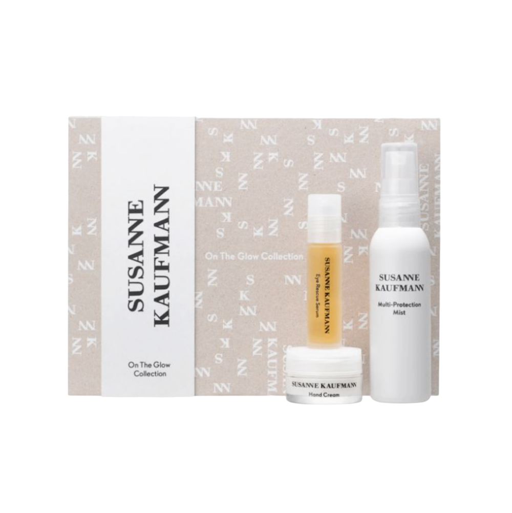 On The Glow Collection Set Susanne Kaufmann: Face Toners, Sulfates-Free, Hydrating, Mist Spray, For Face, 75 ml + Hand & Foot Care, Sulfates-Free, Nourishing, Hand Cream, 15 ml + Eye Skincare, Paraben-Free, Reduces Puffiness/Wrinkles/Dark Circles, Day,...