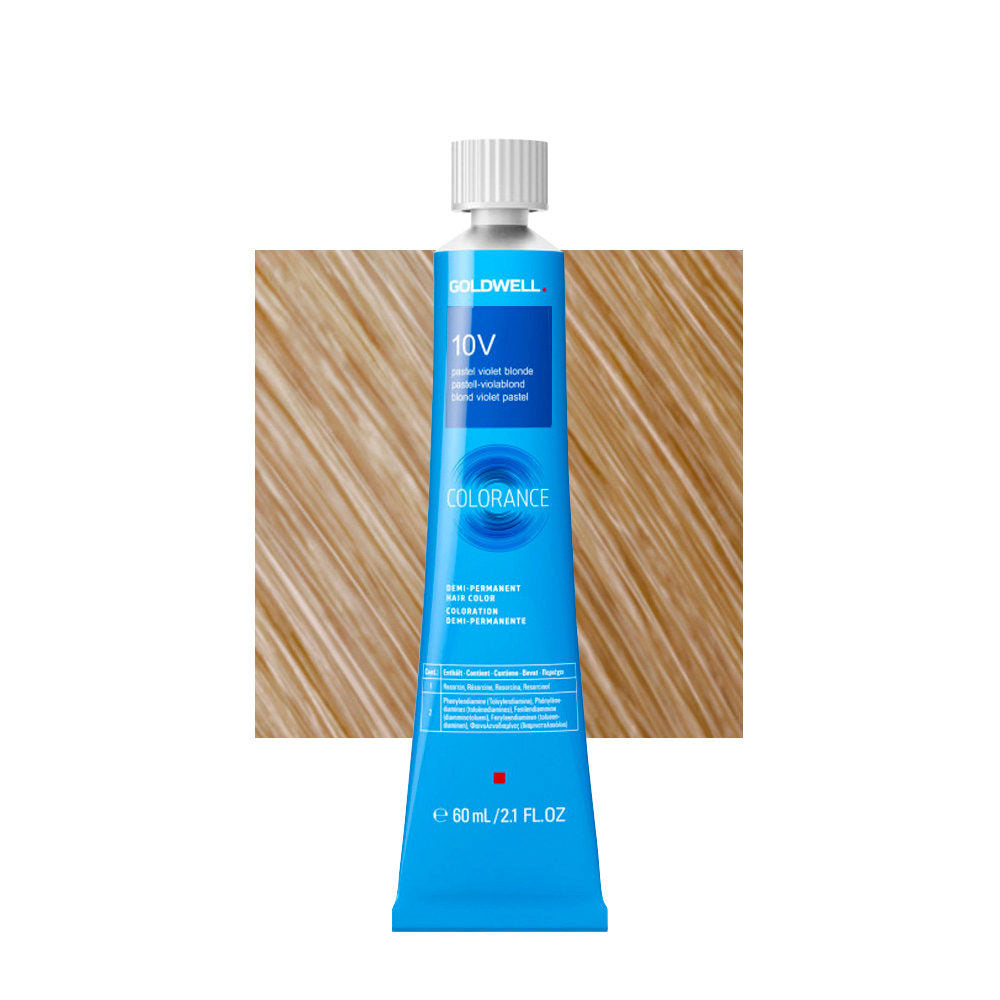 Goldwell, Colorance, Demi-Permanent Hair Dye, 10V Pastel Violet Blonde, 60 ml