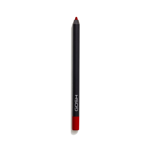 Gosh, Velvet Touch, Vegan, Waterproof, Contour, Lip Liner, 016, The Red, 1.2 g
