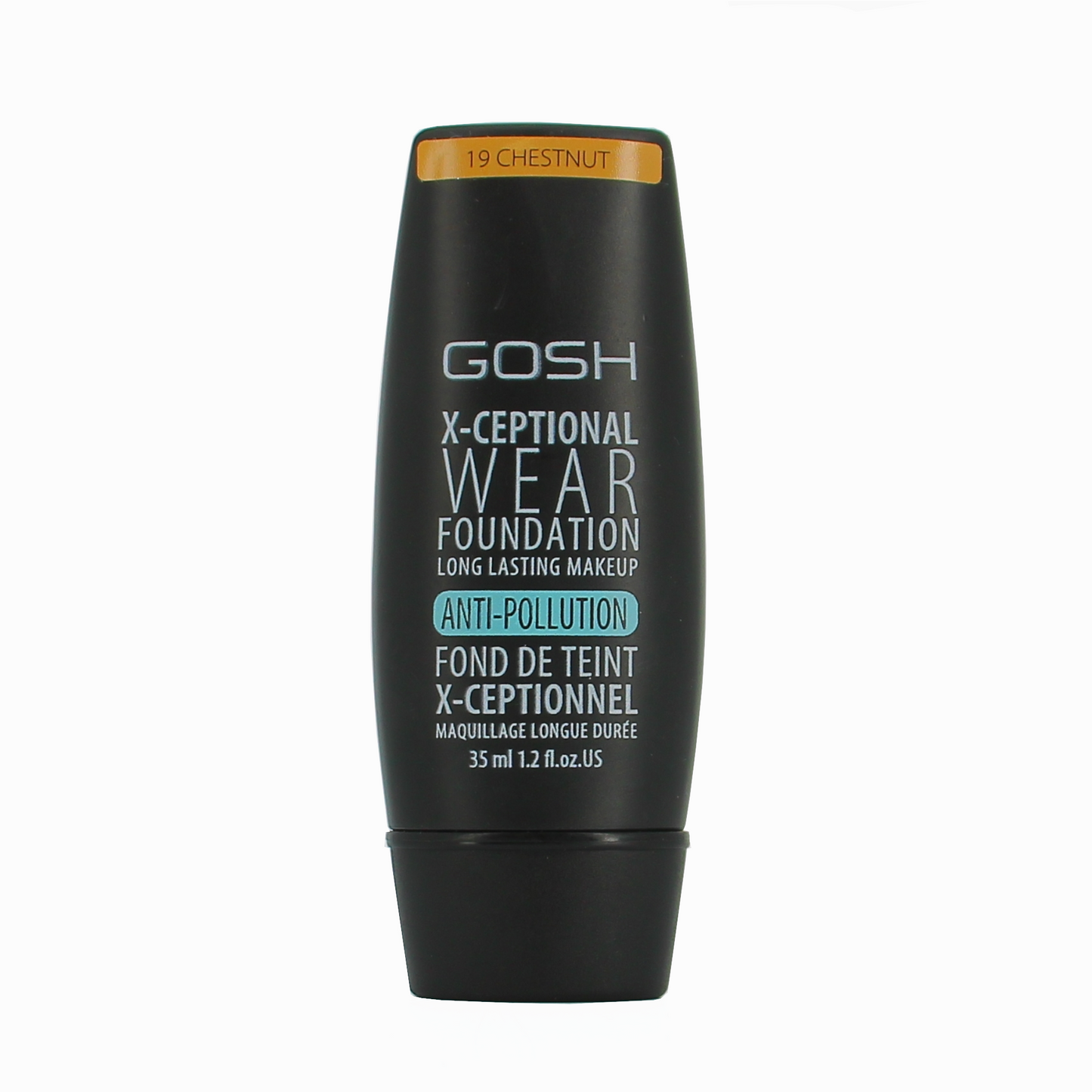 Gosh, X-Ceptional Wear, Vitamin E, Long Lasting, Cream Foundation, 19, Chestnut, 35 ml