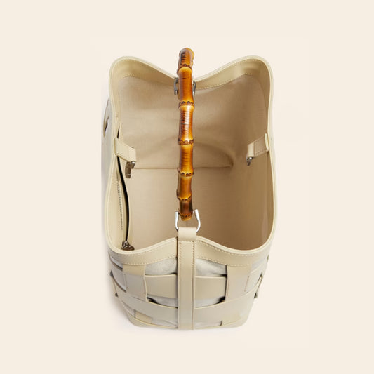 Guess, Aida, Textile Handbag, Cream, HWAIDWL2301