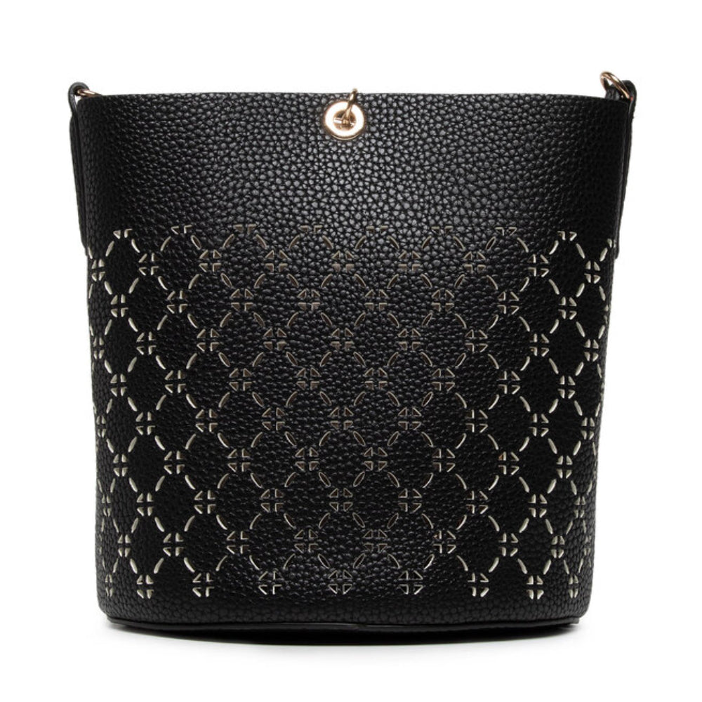 Guess, Amara, Synthetic Leather, Textile Backpack, Black, XG849301, For Women, 18/21 x 20 x 14 / 14/18 x 17.5 x 6.5 cm