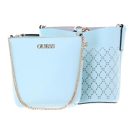 Guess, Amara, Synthetic Leather, Textile Bag, Surf, XG849301, For Women, 18/21 x 20 x 14 / 14/18 x 17.5 x 6.5 cm