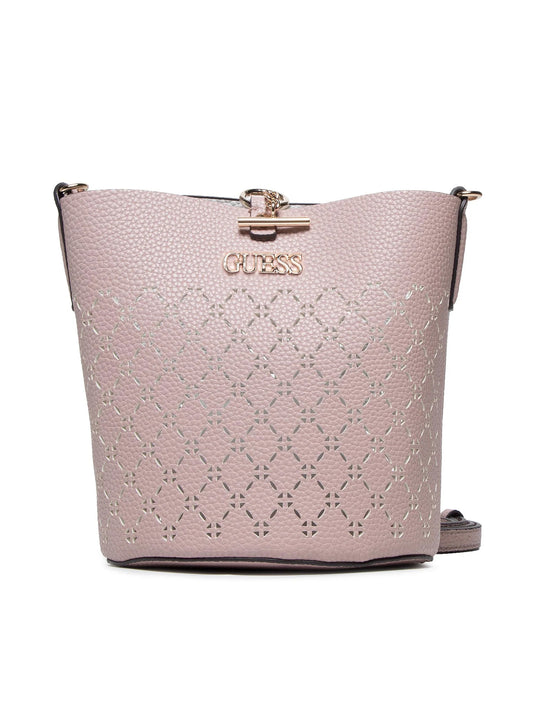 Guess, Amara Bucket, Synthetic Leather, Textile Bag, Powder Pink, HWXG8493010, For Women, 18/23 x 20 x 14 / 14/18 x 18 x 7 cm