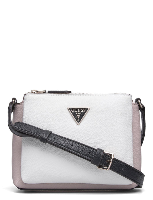 Guess, Becca, Textile Crossbody Bag, White Pink, For Women