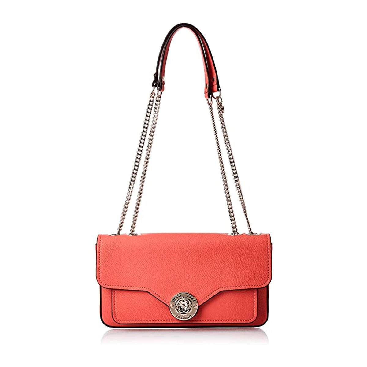 Guess, Belle, Convertible Xbody Flap, Textile Crossbody Bag, Coral, For Men