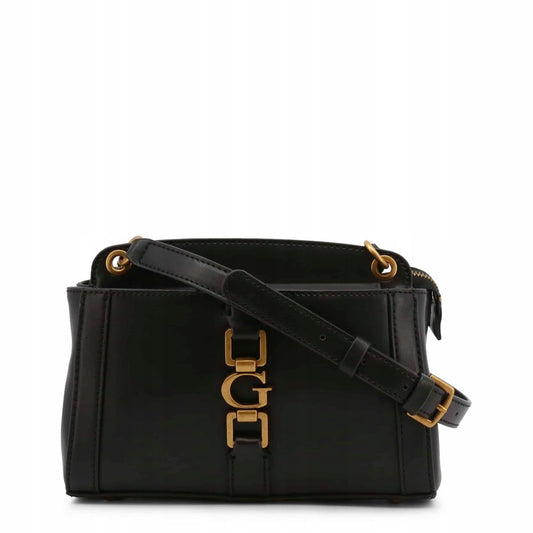 Guess, Brianna, Synthetic Leather, Textile Crossbody Bag, Black, HWVB8489140BLA, For Women