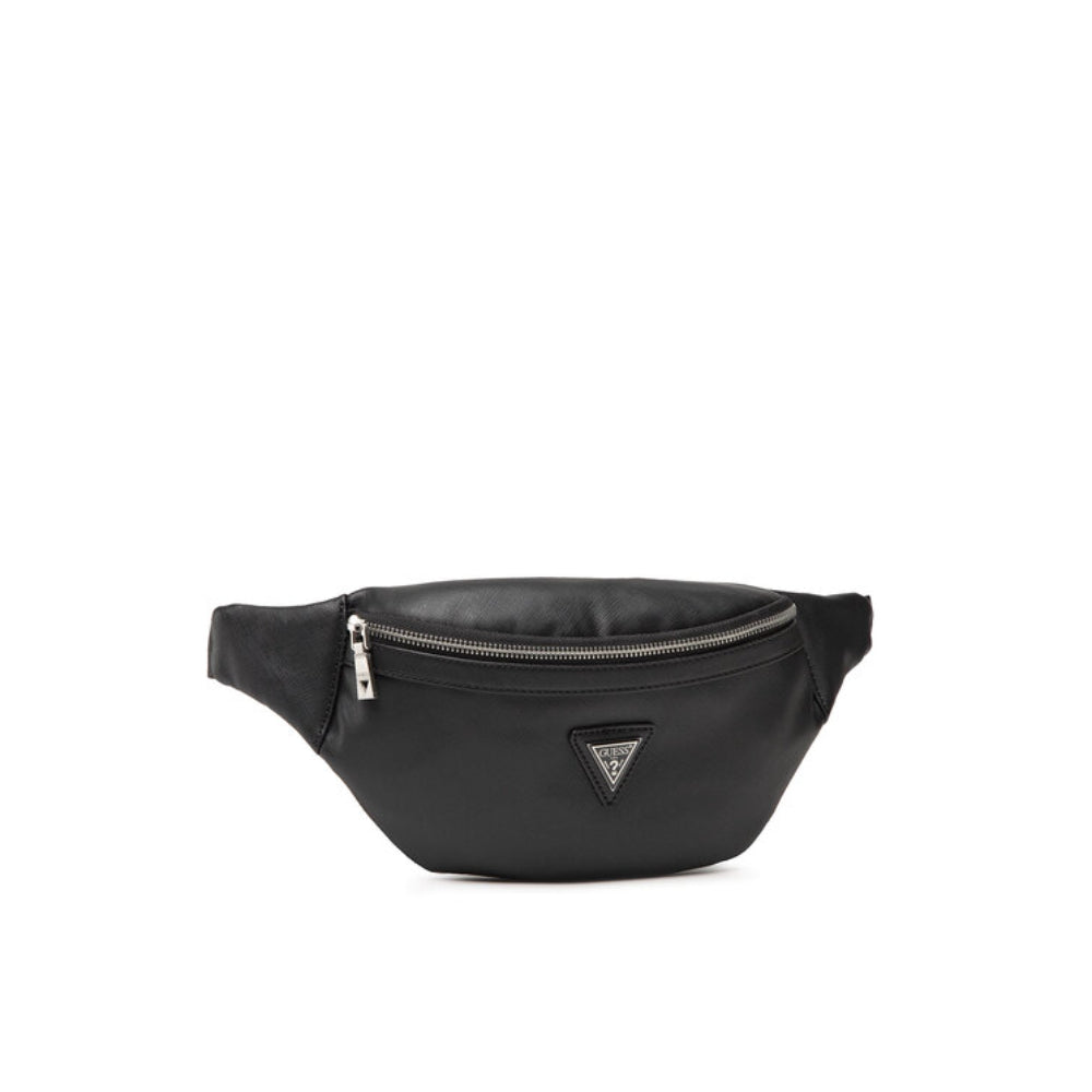 Guess, Certosa, Synthetic Leather, Textile Fanny Pack, hmcrts p1330, Black, 28 x 14 x 8 cm, For Men