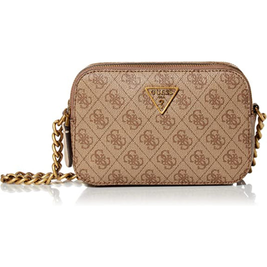 Guess, Dalma, Synthetic Leather, Camera Bag, Textile Crossbody Bag, Bronze, BW7425 VIN35, 20.32 x 7.62 x 13.97 cm, For Women