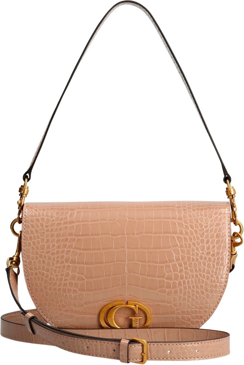 Guess, Danna, Polyurethane, Textile Bag, Camel, HWCA8420190, For Women, 24 x 17 x 5 cm
